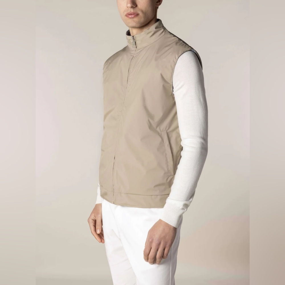 Aurelien BEIGE REVERSIBLE RESORT BODY WARMER - Picture 2 of 9